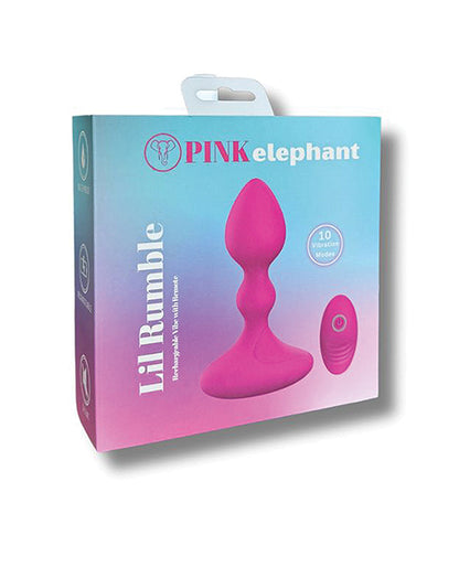 Pink Elephant Lil Rumble Rechargeable Vibe w/Remote