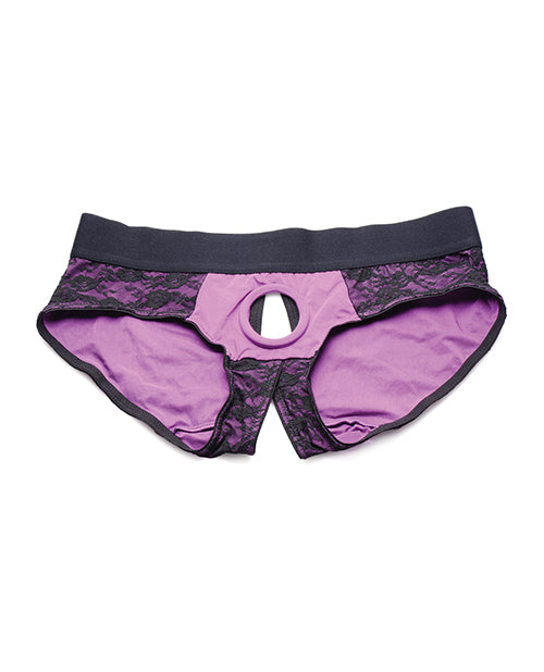 Strap U Lace Crotchless Panty Harness