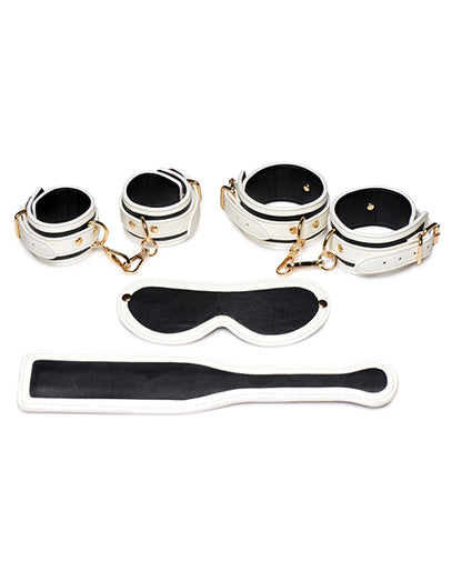 Master Series Kink in the Dark Glowing Cuffs & Blindfold & Paddle Set