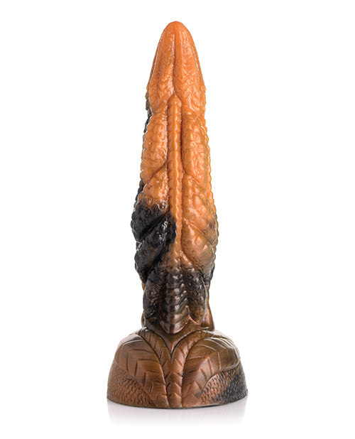 Creature Cocks Ravager Rippled Tentacle Silicone Dildo  - Orange/Black