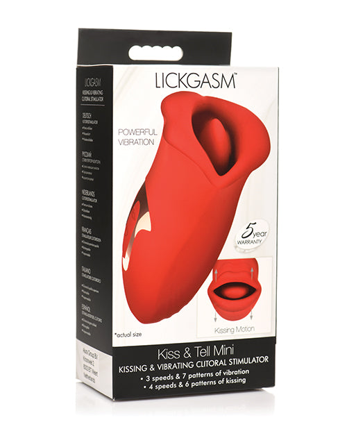 Shegasm Lickgasm Kiss + Tell Silicone Kissing & Vibrating Clitoral Stimulator - Red by Xr LLC