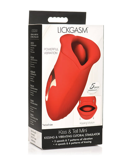 Shegasm Lickgasm Kiss + Tell Silicone Kissing & Vibrating Clitoral Stimulator - Red by Xr LLC