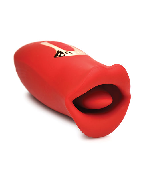 Shegasm Lickgasm Kiss + Tell Silicone Kissing & Vibrating Clitoral Stimulator - Red by Xr LLC
