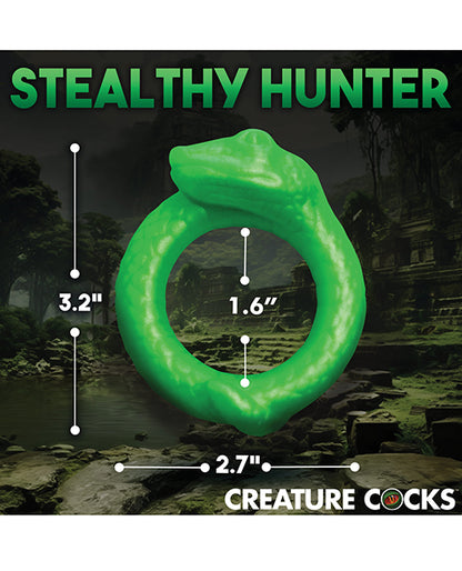 Creature Cocks Serpentine Silicone Cock Ring - Green