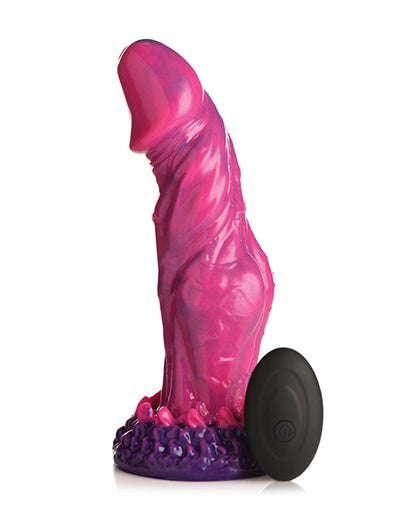 Creature Cocks Xenox Vibrating Silicone Dildo w/Remote - Pink/Purple