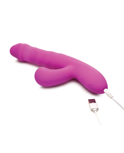 Bang! Thrusting & Sucking Rabbit Vibrator - Purple