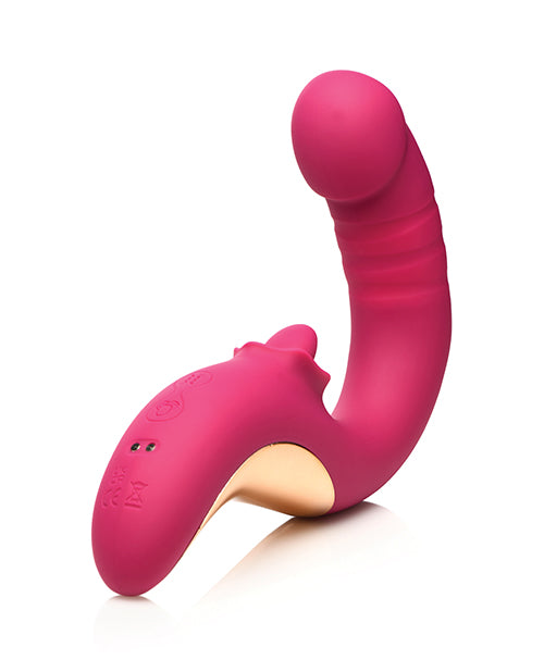 Lickgasm Tease & Please Thrusting & Licking Vibrator - Pink