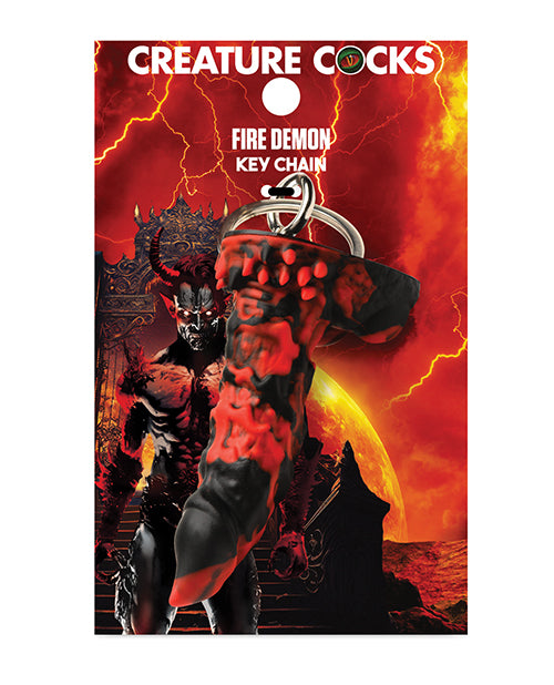 Creature Cocks Fire Demon Keychain - Red/Black by Xr LLC