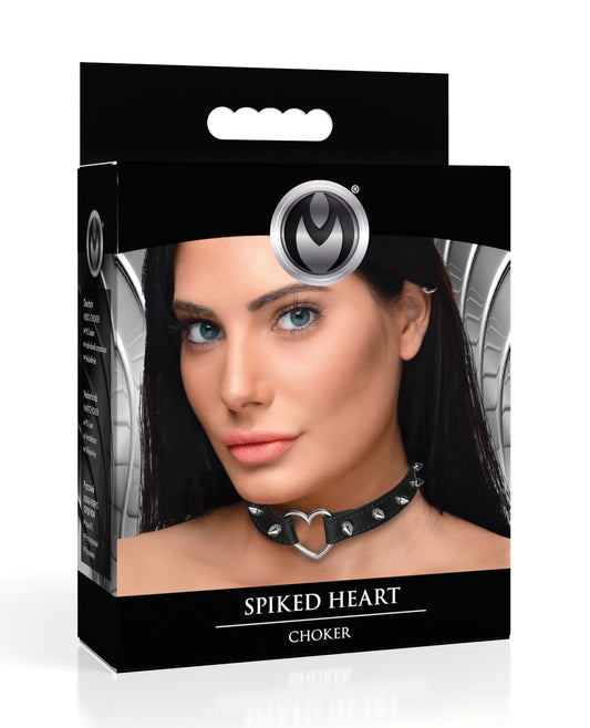 Master Series Spiked Heart Choker