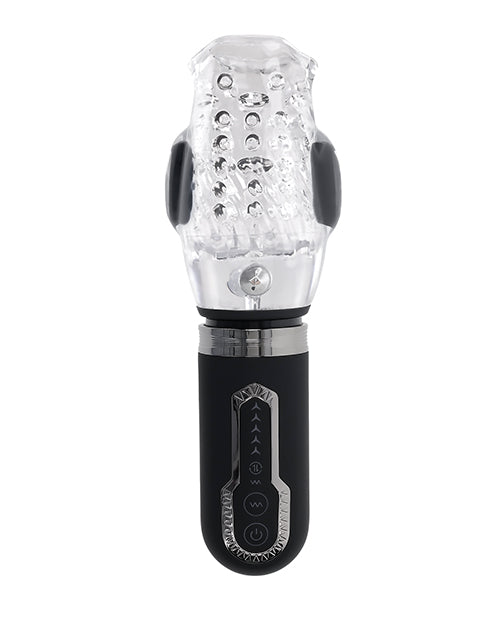 Zero Tolerance Thrill Ride Rechargeable Stroker - Black/Clear by Evolved Novelties INC
