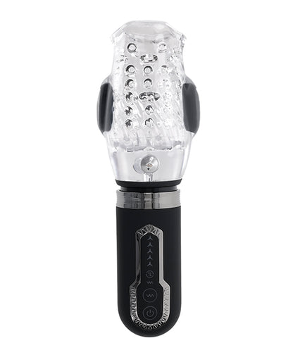 Zero Tolerance Thrill Ride Rechargeable Stroker - Black/Clear by Evolved Novelties INC