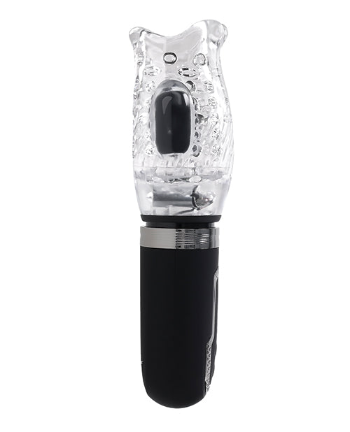 Zero Tolerance Thrill Ride Rechargeable Stroker - Black/Clear by Evolved Novelties INC