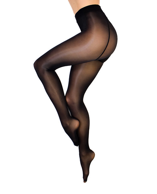 Kix'ies Strong & Silky Black Tights - Black L/XL