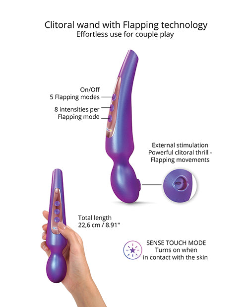 Love to Love Flapping Head Pleaser Wand - Iridescent Night