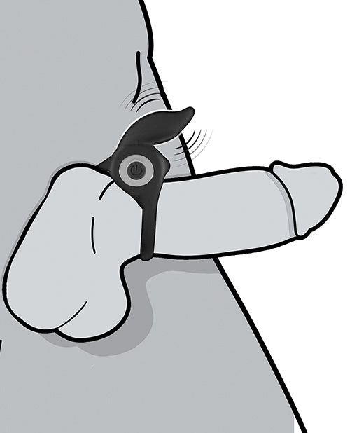 Enhancer Vibrating Rabbit C-Ring - Black