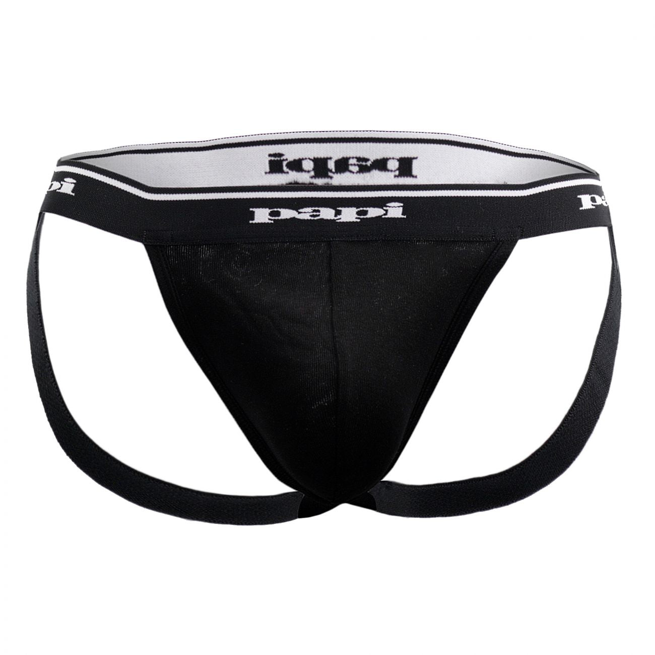Papi - 3PK 1X1 Rib Jockstrap - Black