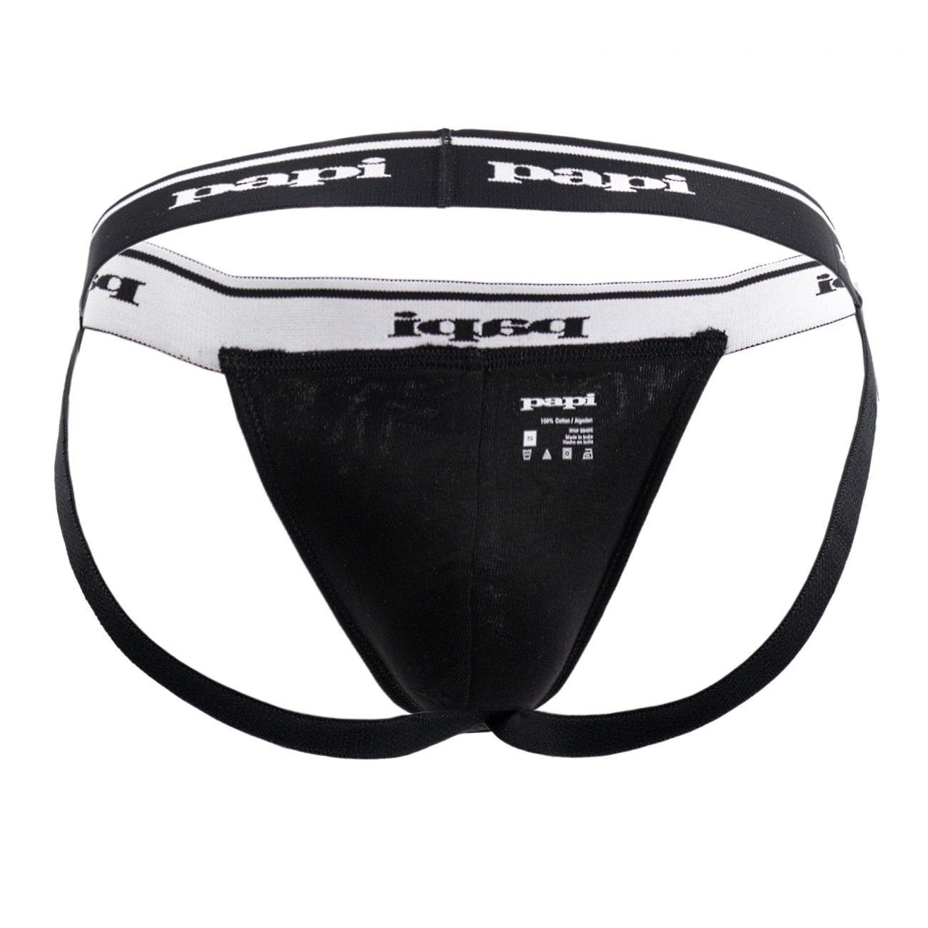 Papi - 3PK 1X1 Rib Jockstrap - Black