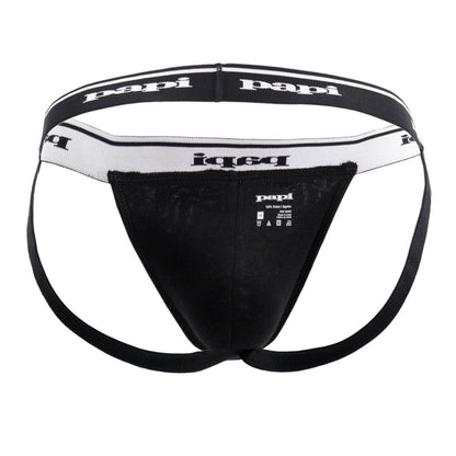 Papi - 3PK 1X1 Rib Jockstrap - Black