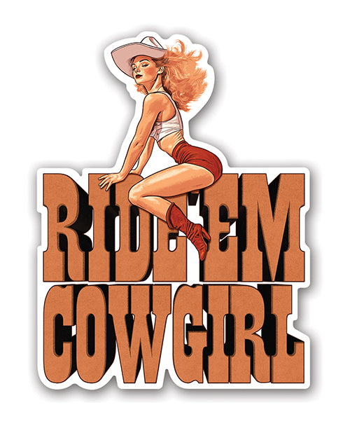 Ride Em Cowgirl Sticker by Wood Rocket