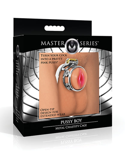 Master Series Pussy Boy Metal Chastity Cage by Master Series