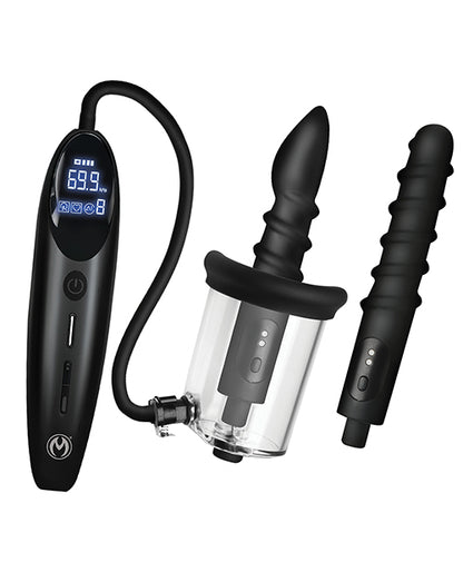 Master Series Rosebud Driller Deluxe Set Vibrating Silicone Rosebud Pump by Master Series