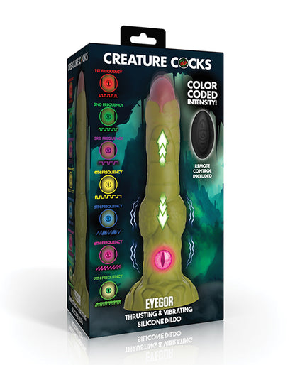 Creature Cocks - Eyegor Thrusting & Vibrating Silicone Dildo