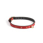 0.4" Wide Luxury Leather O-Ring Choker with Rivets