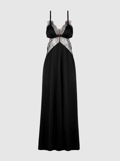 ILENA EMBROIDERED TULLE TRIANGLE TOP LONG GOWN by House of Desire