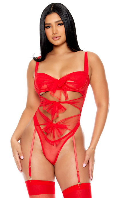 Unwraped Mesh Bow Cutout Teddy