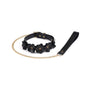 Liebe Seele- Black Leather Flowers Collar with Leash