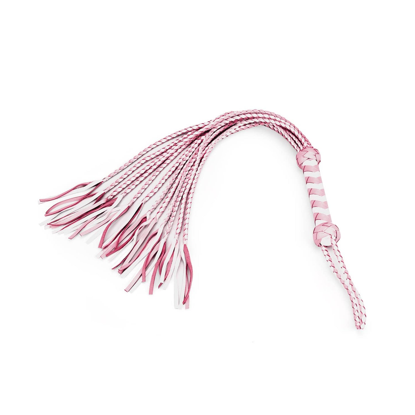Liebe Seele- White & Pink Fairy Leather Flogger Whip