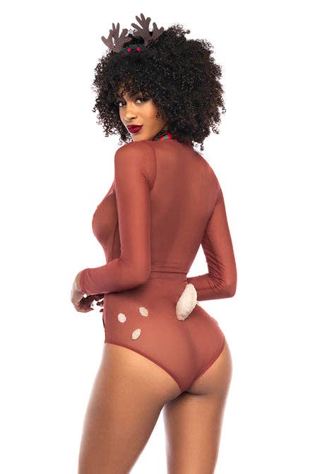 Sexy  Reindeer Holiday Costume Bodysuit