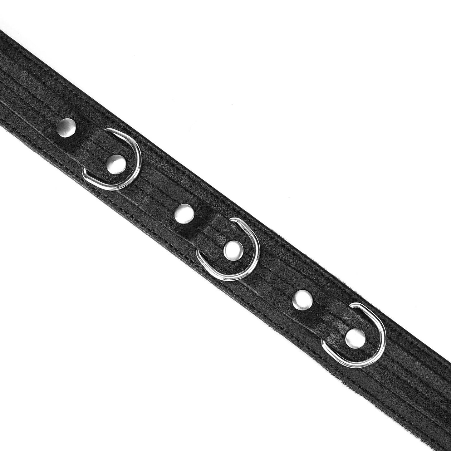 Liebe Seele- Black Bond Collar and Leash with Soft Lining