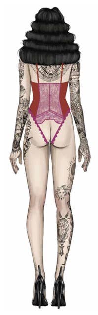 JOCELYN SATIN & LACE CROTCHLESS TEDDY by House of Desire