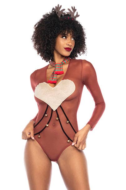 Sexy Reindeer Holiday Costume Bodysuit by Mapale