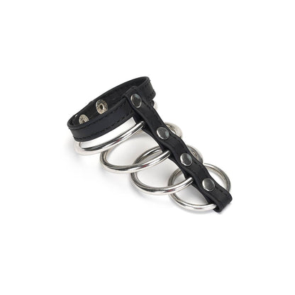 Vegan Fetish Cock Ring with 4 Rings