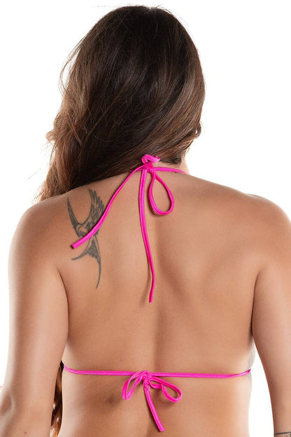 Lycra Curved Bottom Bikini Tri-Top by Midnight Ballerina