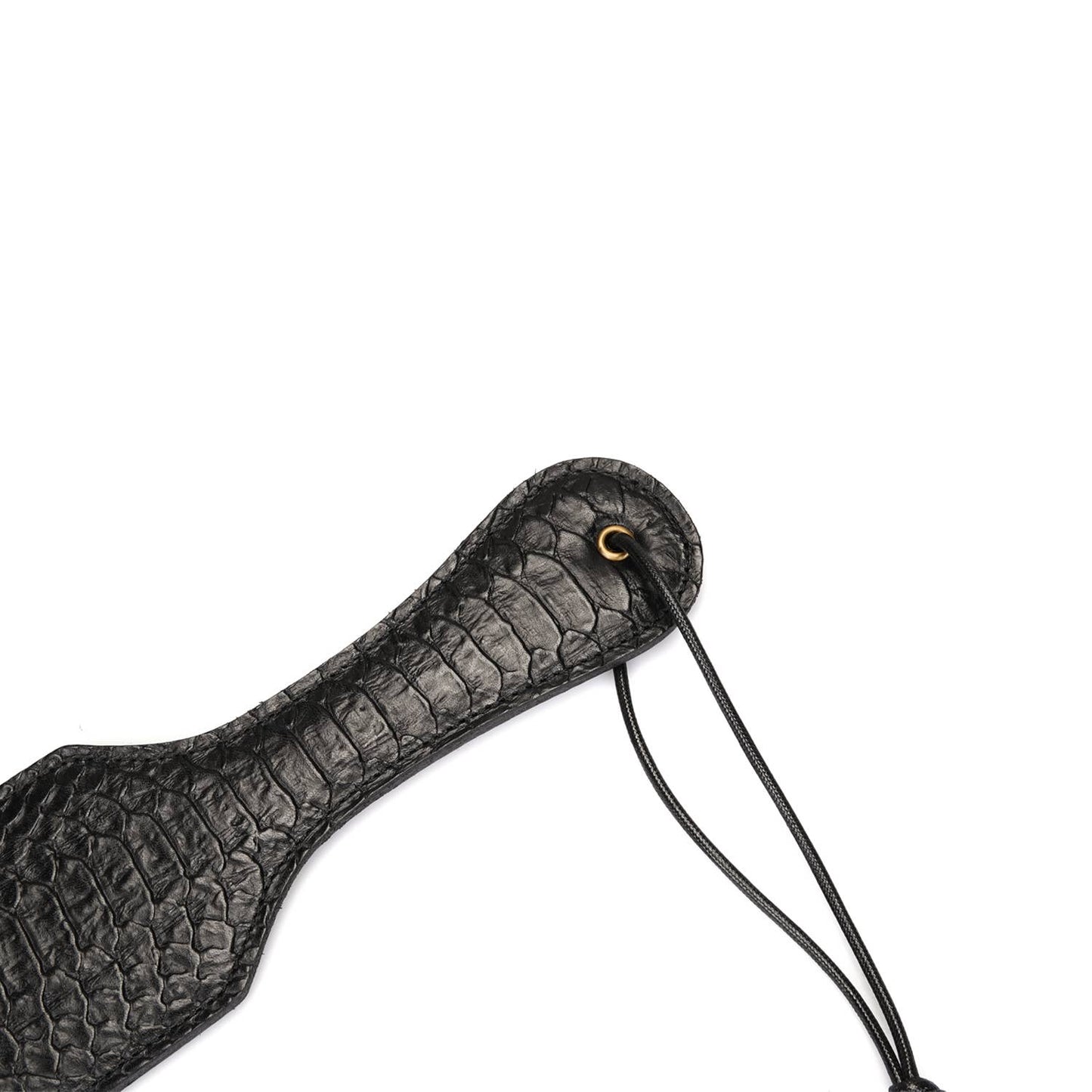Crocodile Noir: Black Leather Paddle