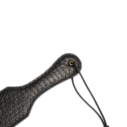 Crocodile Noir: Black Leather Paddle