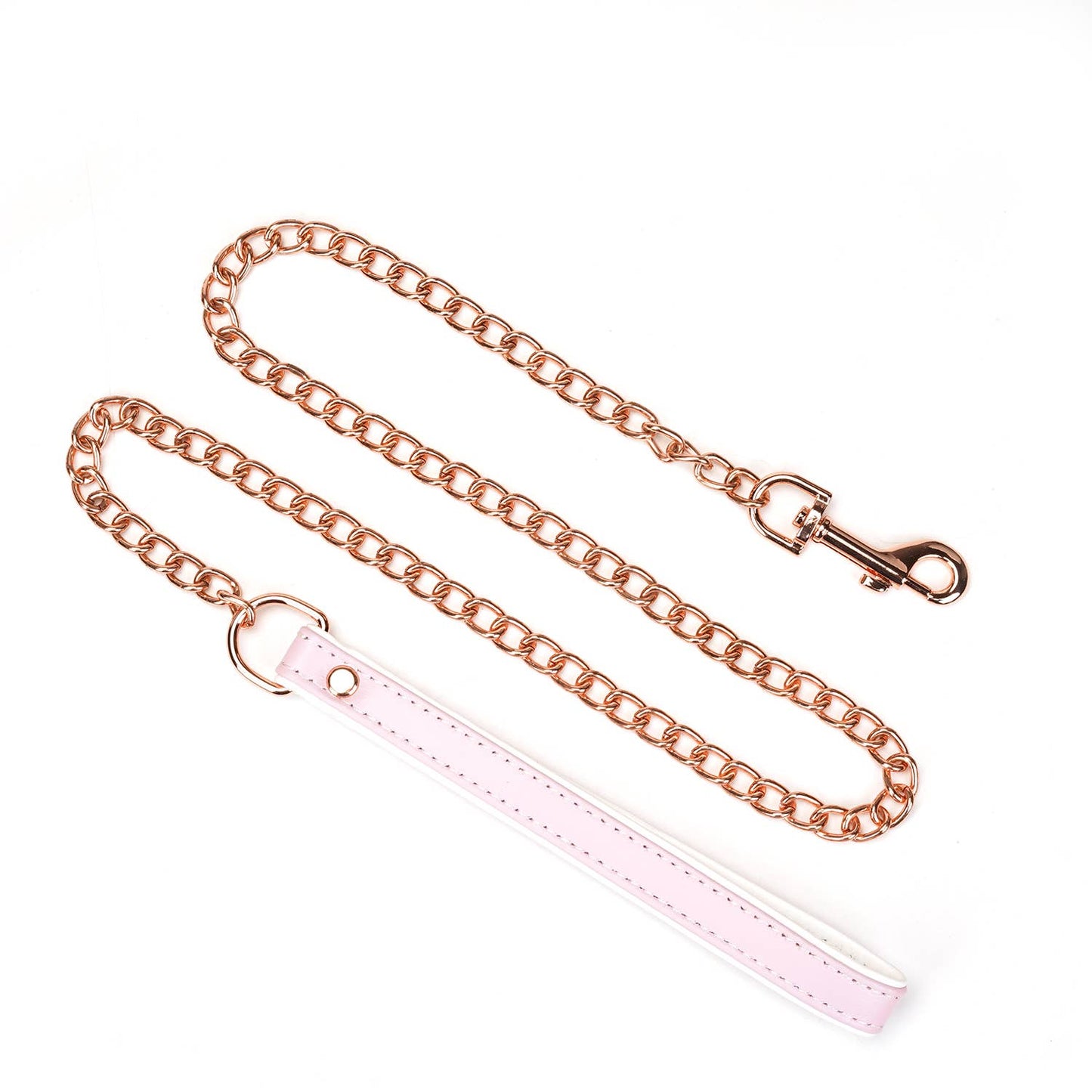 Liebe Seele- White & Pink Fairy Leather Collar with Leash