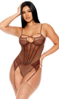 Caught Up O-Net Corset Style Teddy by Forplay Inc.