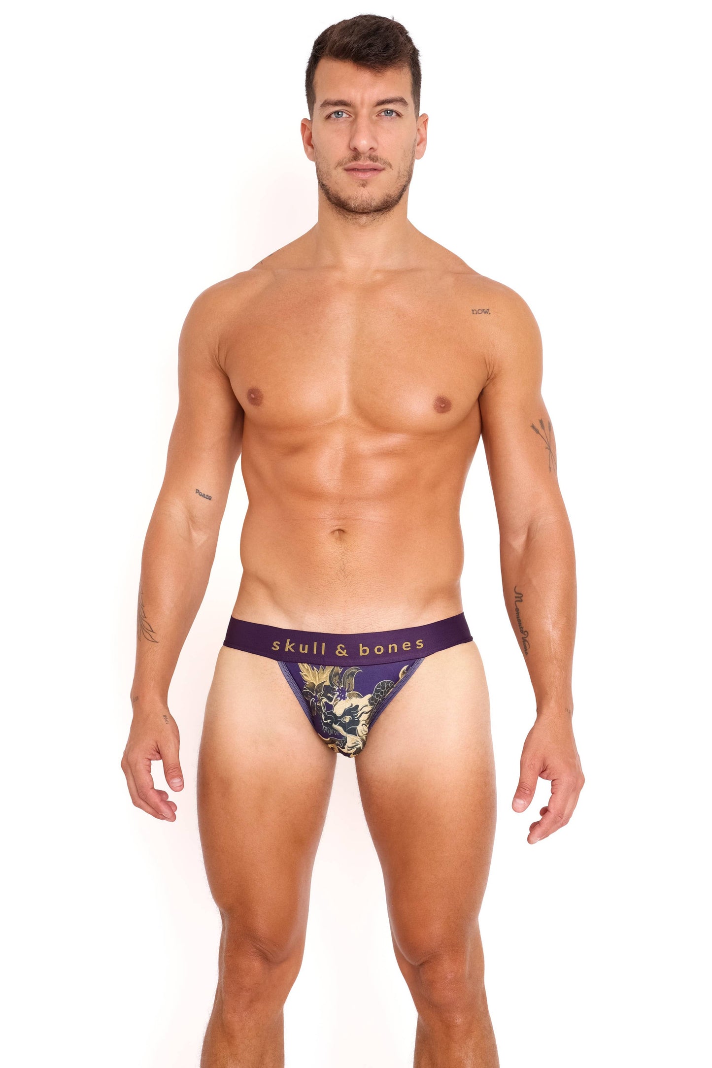Fire Breathing Dragon Sport Brief Purple