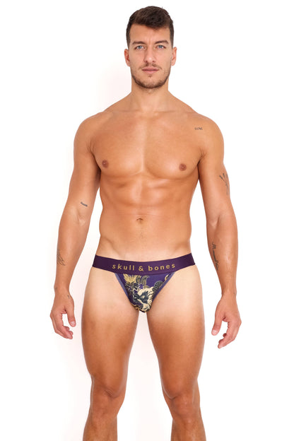 Fire Breathing Dragon Sport Brief Purple