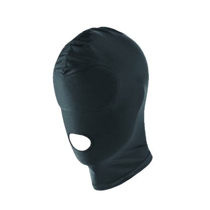 Spandex Hood with Padded Blindfold and Open Mouth