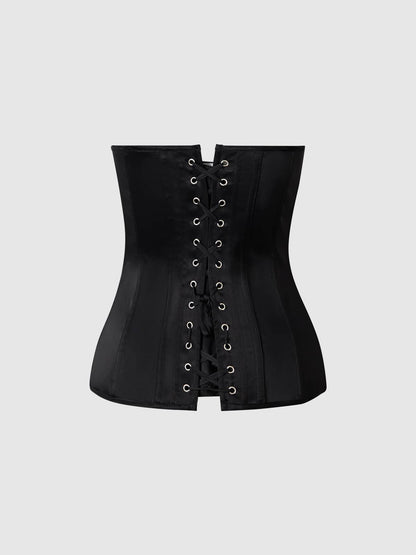 JULIET SATIN FULL BONING SCOOP NECK CORSET by House of Desire
