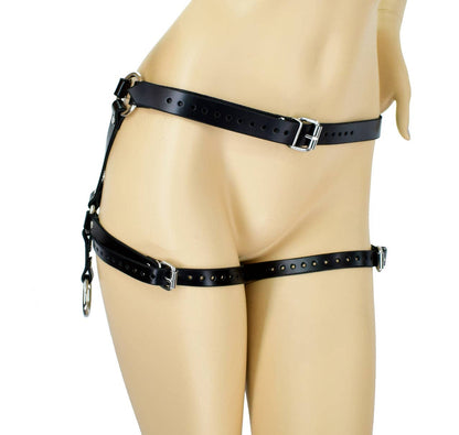 Leather Garter Belt with Restraint Points
