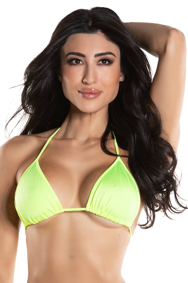 Lycra Curved Bottom Bikini Tri-Top by Midnight Ballerina