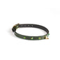 0.4" Wide Luxury Leather O-Ring Choker with Rivets