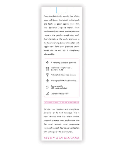 Evolved Cushy Bunny - Pink