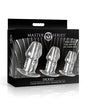 Master Series - Dicked Clear Hollow Anal Plug 3 pc Set